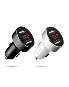 US-CC045 C1 dual USB intelligent digital display car charger